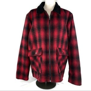 Bleecker & broad Buffalo Print Quilted Barn Coat L